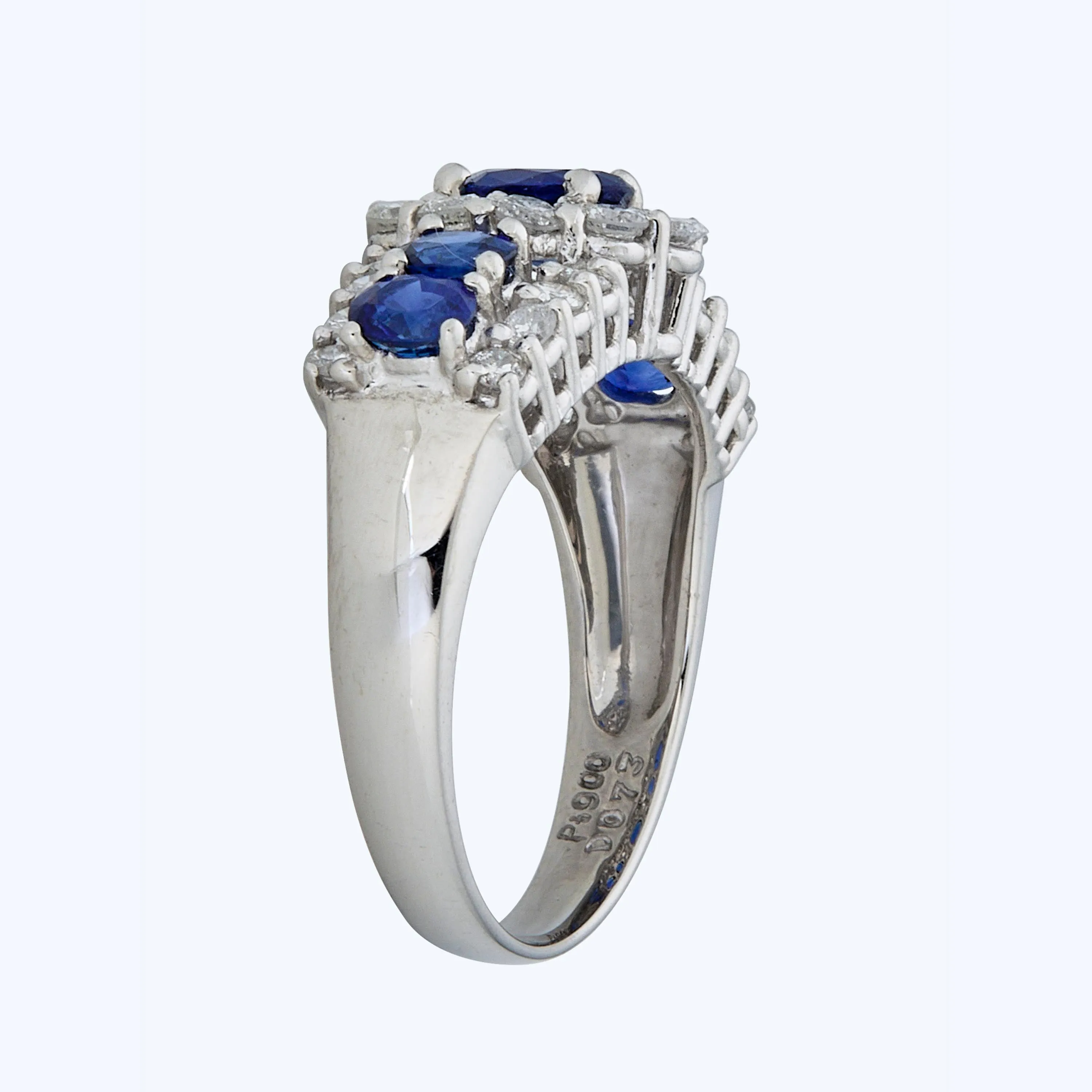 Platinum Sapphire Diamond Ring