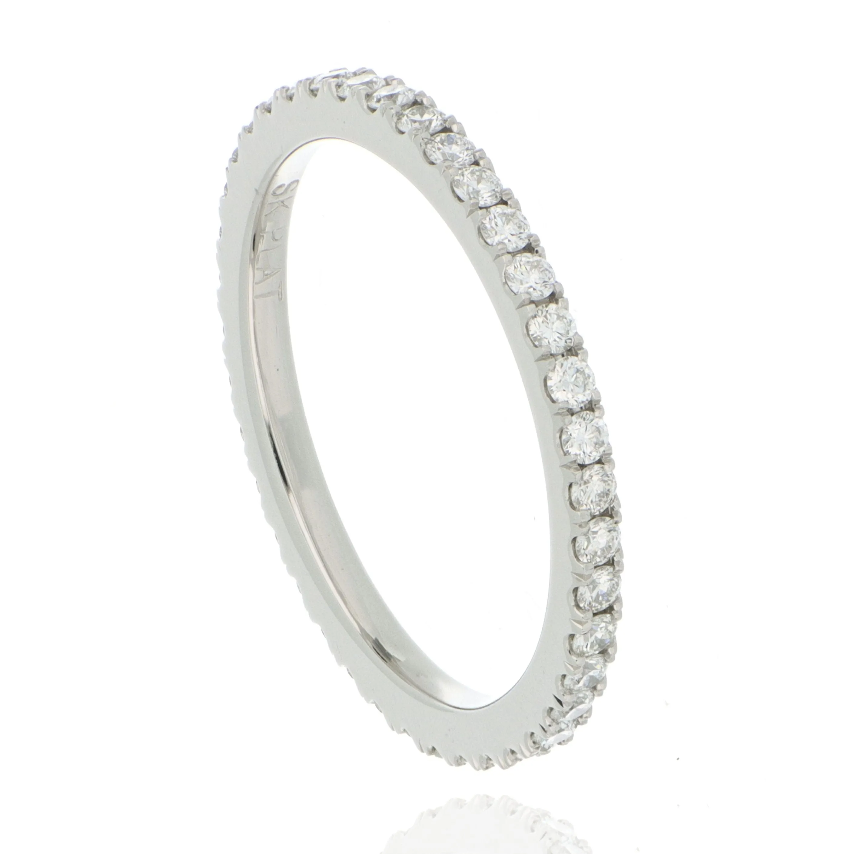 Platinum Split Prong Diamond Eternity Band