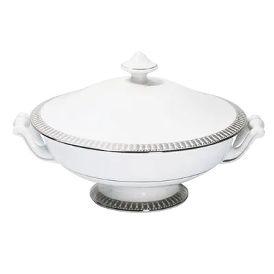 Plumes Platinum Covered Vegetable Dish