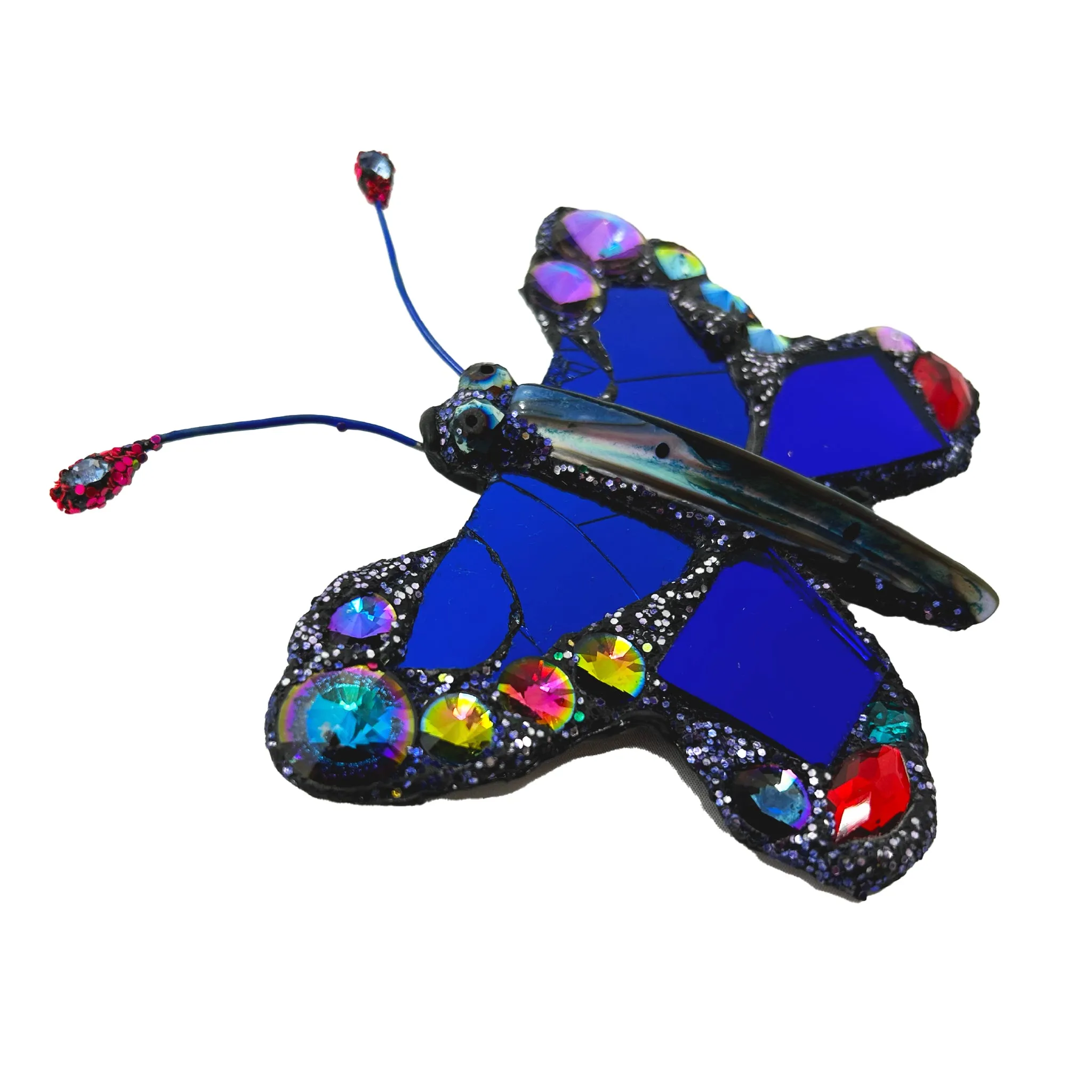 POLLINATOR - BLUE & RED BUTTERFLY BROOCH, 2023