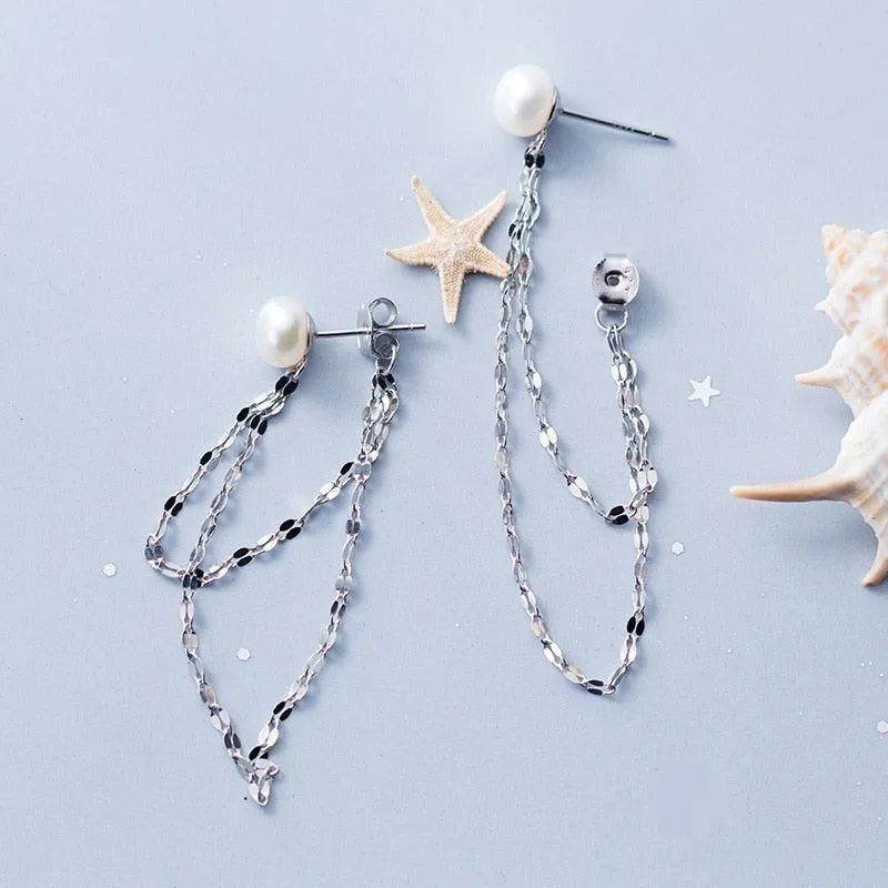 Posh Dangly Pearl Earrings