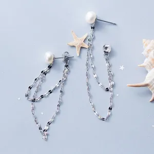 Posh Dangly Pearl Earrings