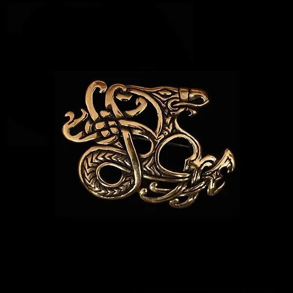 Ringerike Viking Dragon Brooch