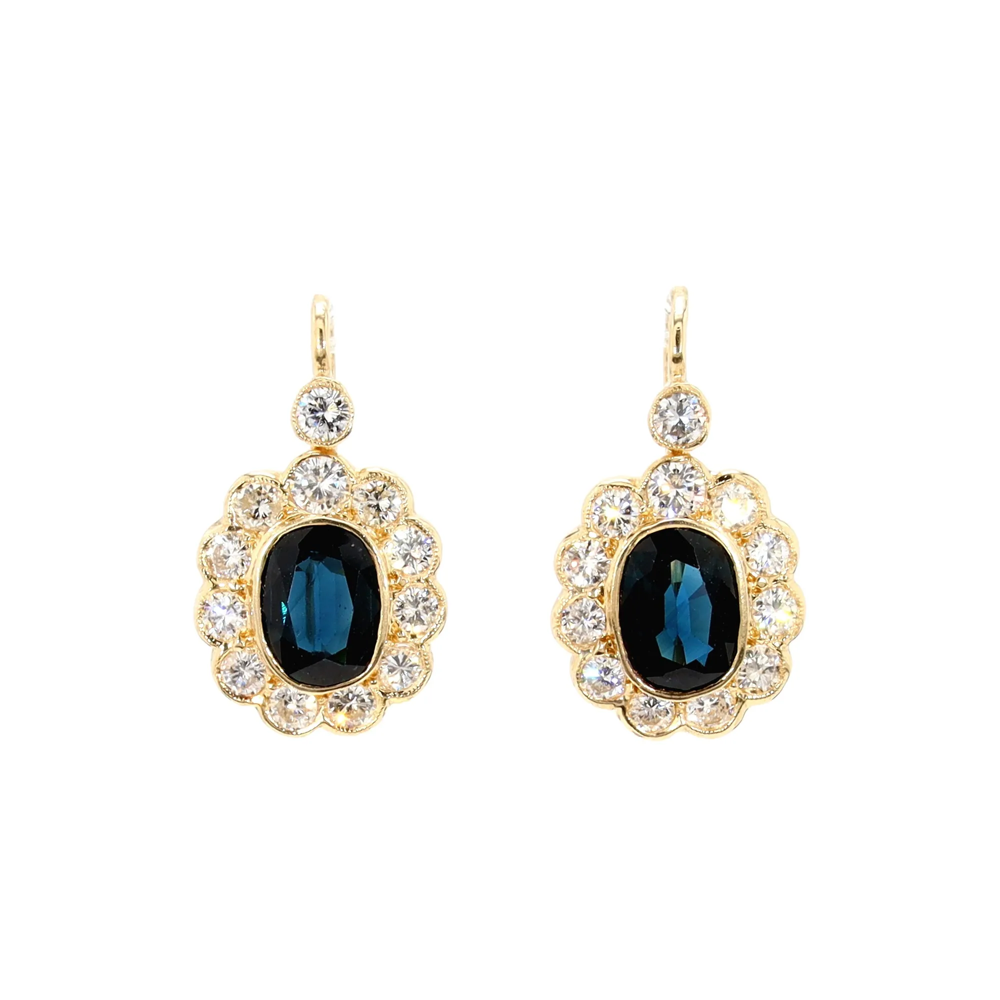 Sapphire and Diamond Earrings