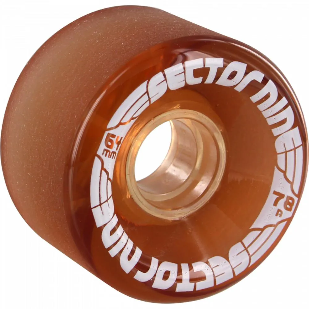 Sector 9 Nineballs 64mm 78A Clear Amber Skateboard Wheels