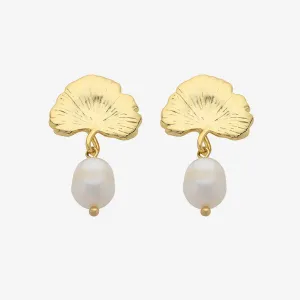 Sierra Gold Pearl Earring