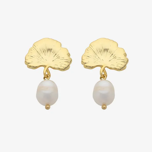 Sierra Gold Pearl Earring