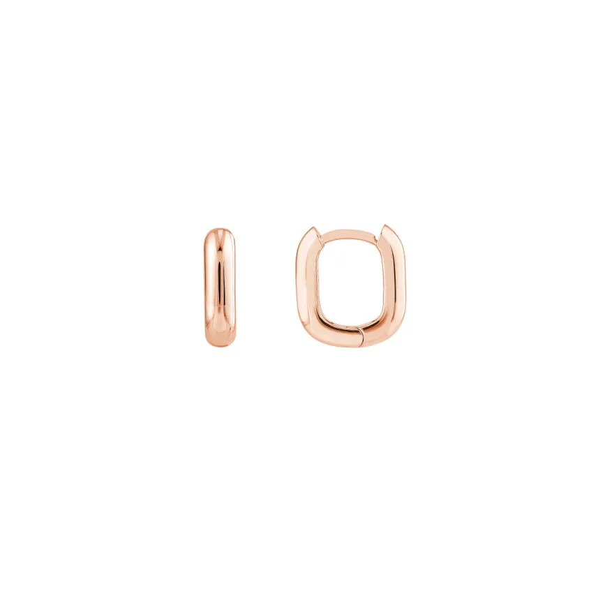 Small Rectangle Hoop Earrings