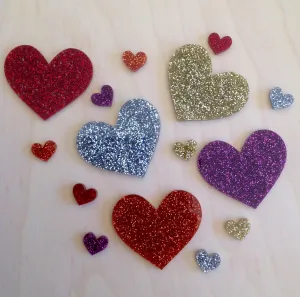 Sparkly Hearts: Brooch or Studs