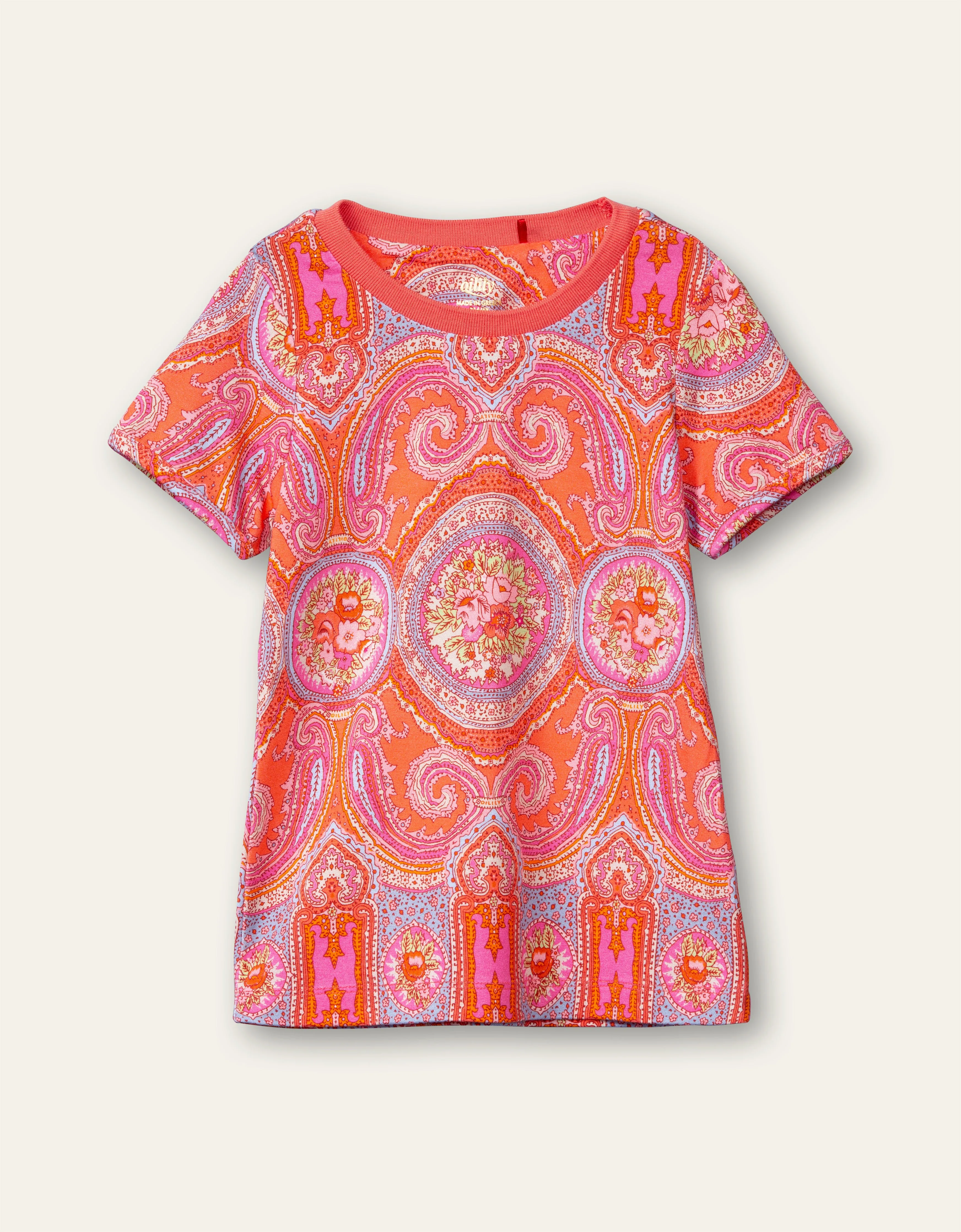 SS21 Oilily Girls Tof Coral Paisley Rose T-Shirt 15