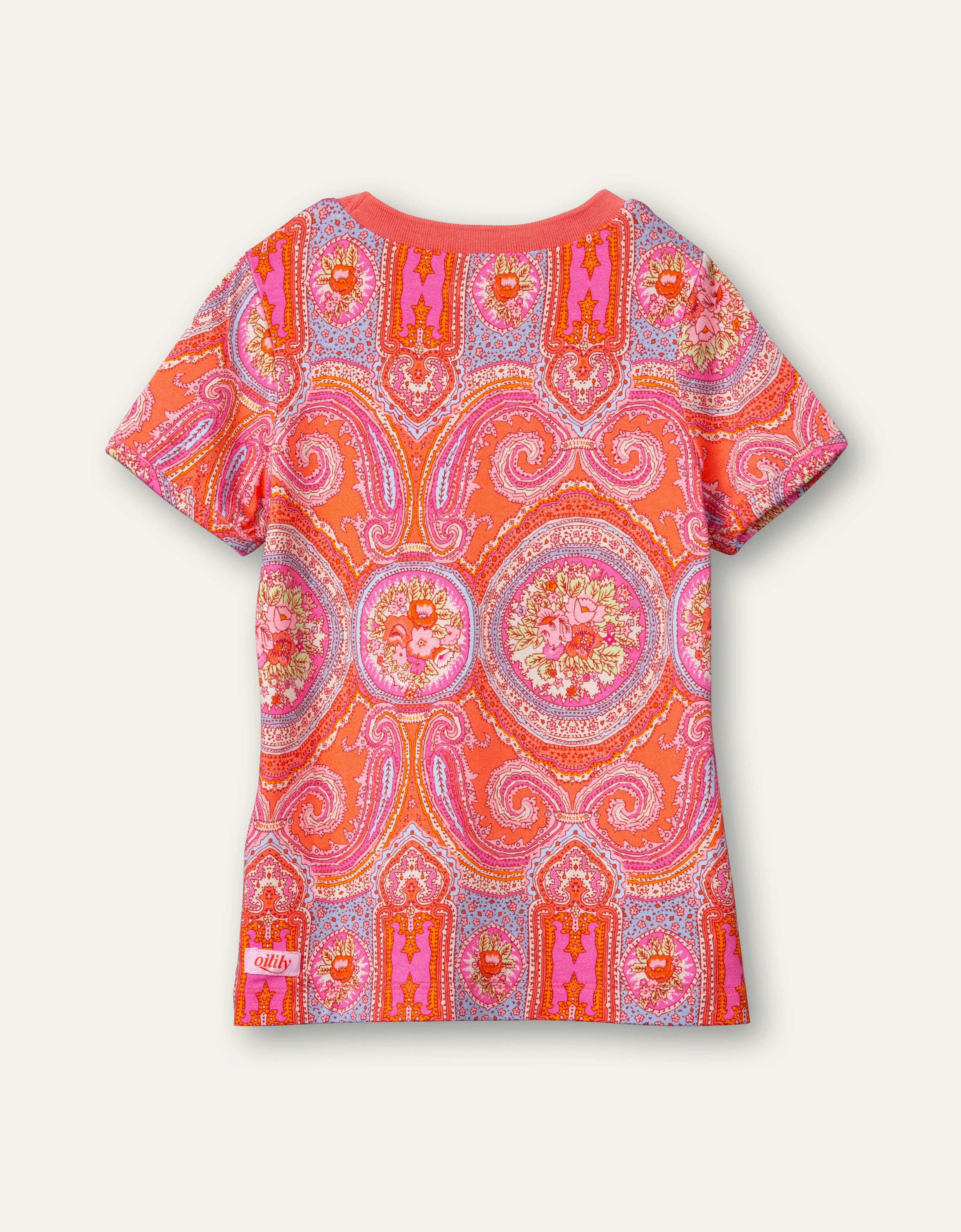 SS21 Oilily Girls Tof Coral Paisley Rose T-Shirt 15