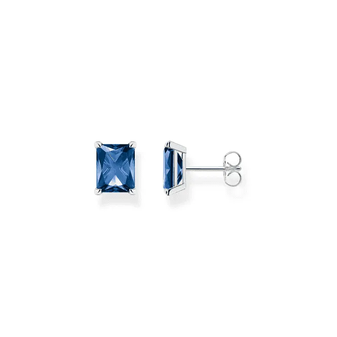 Sterling Silver Blue Stone Earrings H2201-699-1