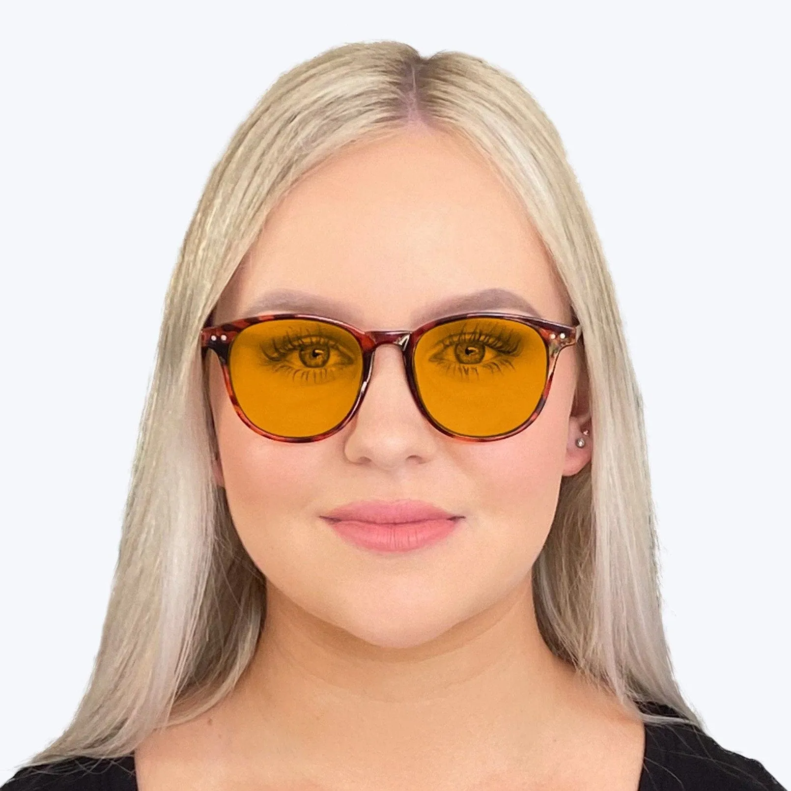 SunDown Billie Blue Blocking Glasses - Tortoise - Prescription