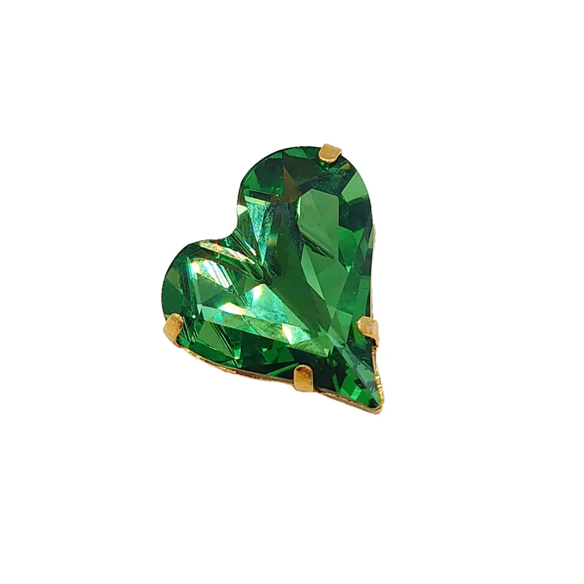 Swarovski Crystals Heart Brooch