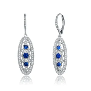 Sylvie Zirconia Oval Drop Earrings