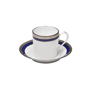 Symphonie Platinum & Blue Coffee Cup & Saucer