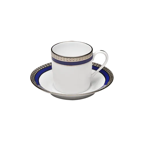 Symphonie Platinum & Blue Coffee Cup & Saucer