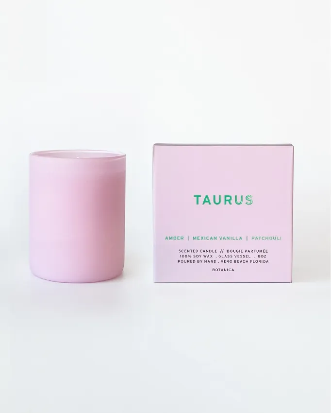 Taurus Zodiac Candle