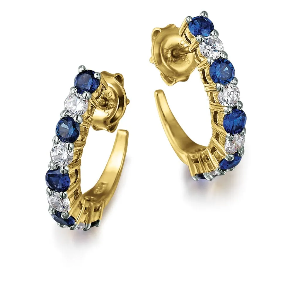 Tru-Sapphire Crescent Earrings