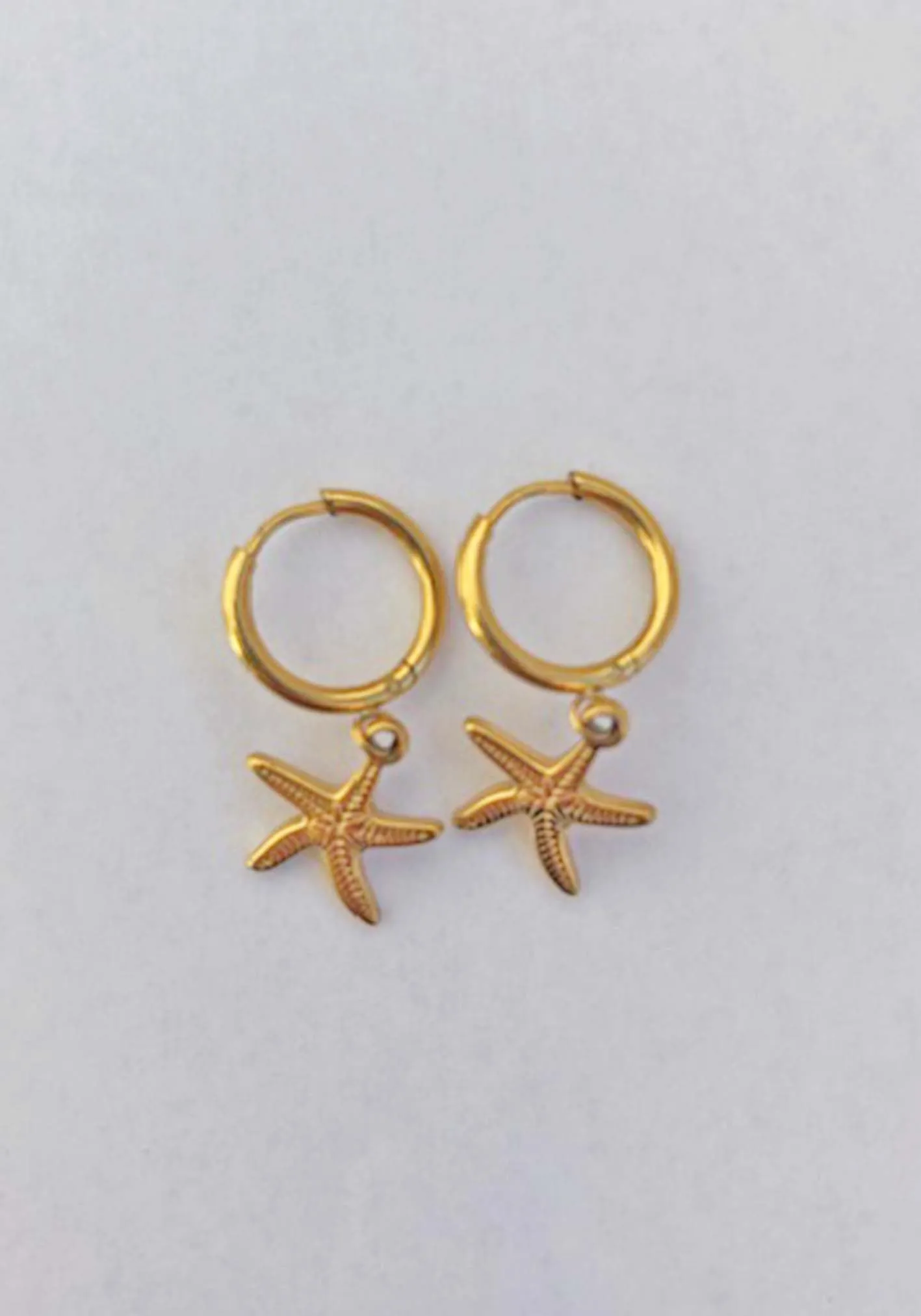 Washed Ashore Starfish Gold Earrings