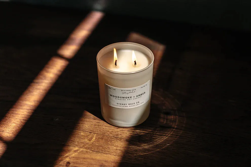 Woodsmoke & Amber Candle