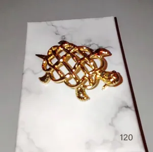 Yellow Gold Filled Turtle Pin Broach