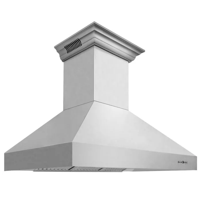 ZLINE 30 IN. Professional Wall Mount Range Hood in Stainless Steel with Built-In CrownSound® BlueTooth Speakers (667CRN-BT-30)