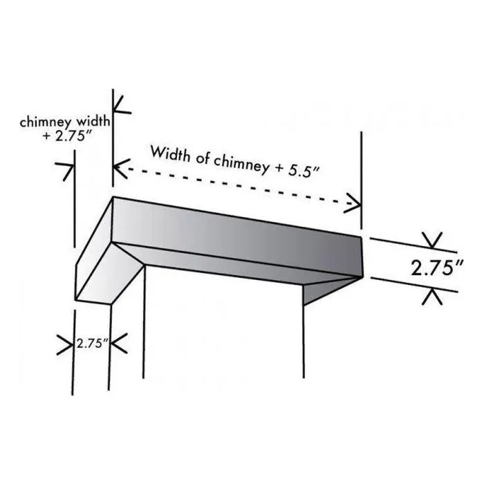 ZLINE Vented Crown Molding for Wall Mount Range Hood, CM6V-300G